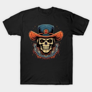 Cowboy Magic Voodoo Witch Doctor Skull T-Shirt